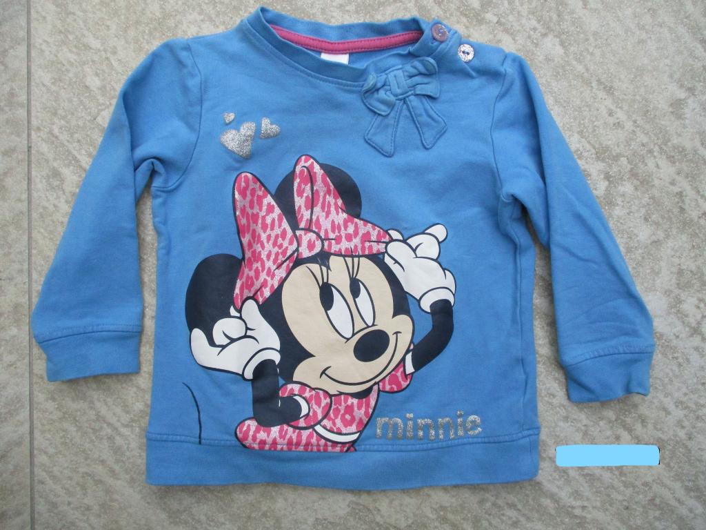Minnie Mouse sweater trui blauw maat 80 Disney C&A truitje, C&A, Ophalen of Verzenden, Zo goed als nieuw, Truitje of Vestje