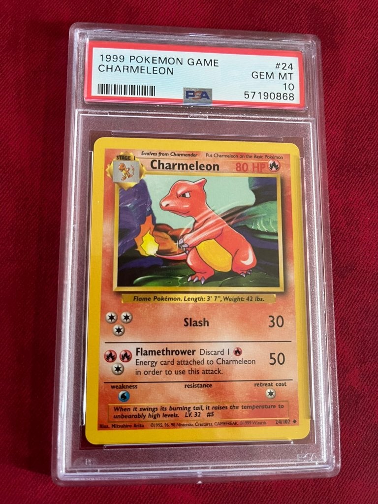 PSA 10 Pokemon 1999 GAME CHARMELEON 24, Ophalen of Verzenden, Nieuw, Losse kaart