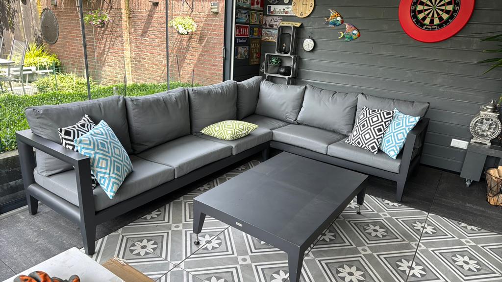 Lounge set, Tuin en Terras, Ophalen, 6 zitplaatsen, Bank, Aluminium