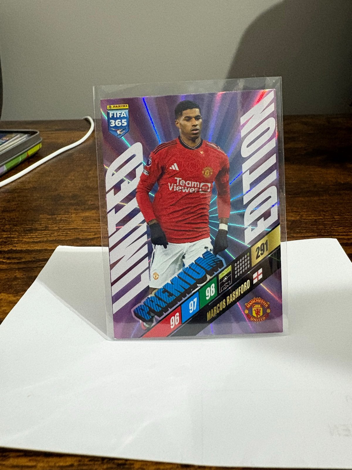 Panini FIFA 365 Adrenalyn XL 2024 Limited Edition Rashford, Ophalen of Verzenden, Zo goed als nieuw, Buitenlandse clubs, Spelerskaart
