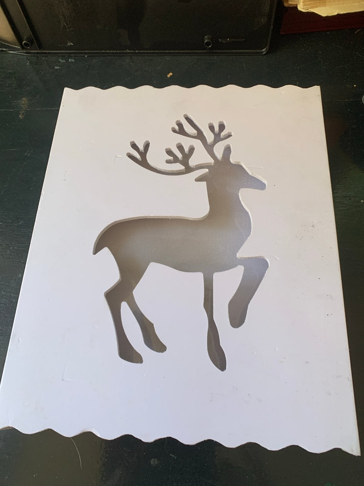 Kerstdecoratie: Verlicht Rendier Silhouet, Gebruikt, Kunststof, Ophalen of Verzenden, Modern