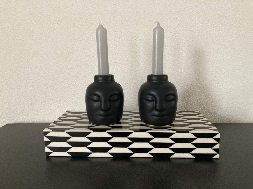 Sentchips Candle holder Head black Nieuw!, 9 cm, Nieuw, Ophalen of Verzenden, Overige merken