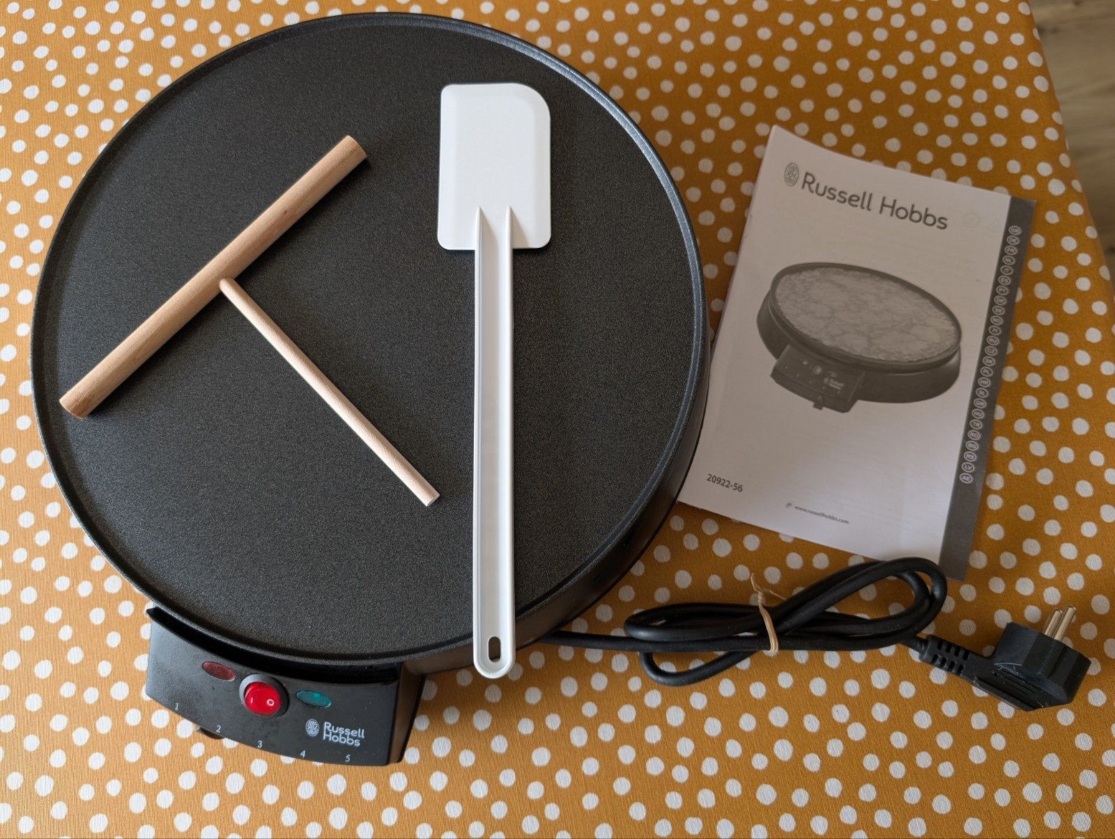 Crêpe maker / bakplaat Russell Hobbs (20922-56), Ophalen of Verzenden, Gebruikt, Overige merken