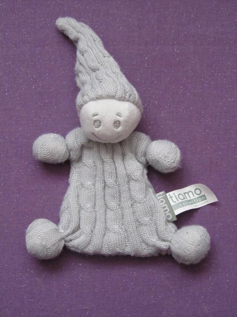TIAMO COLLECTION Knuffeldoekje POPJE. GRIJS **Nieuw**, Overige typen, Grijs, Nieuw, Ophalen of Verzenden