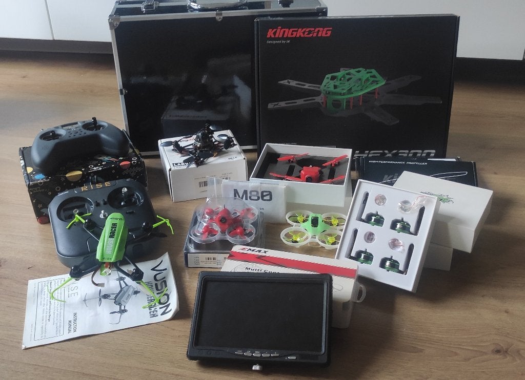 Meerdere drones en ongebruikte NIEUWE onderdelen, Ophalen of Verzenden, Gebruikt, Elektro, Quadcopter of Multicopter