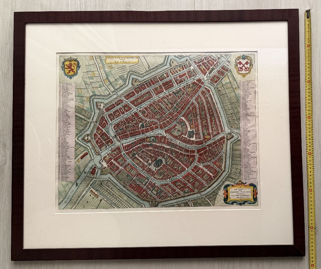 Originele kaart van Blaeu Leiden 1649, Boeken, Atlassen en Landkaarten, Voor 1800, Blaeu, Ophalen of Verzenden, Nederland