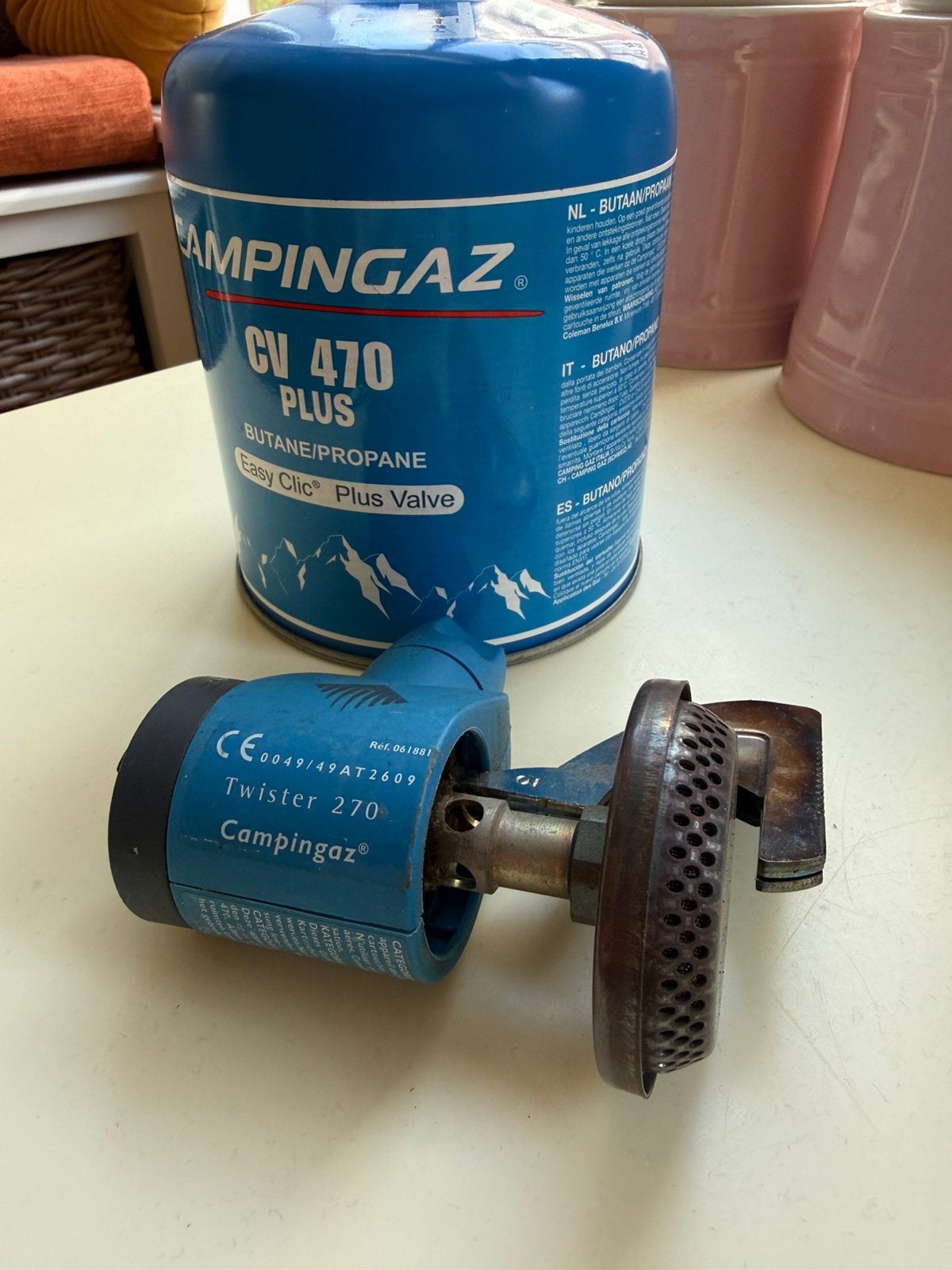 Gasbrander campingaz 270 twister, Ophalen, Gebruikt