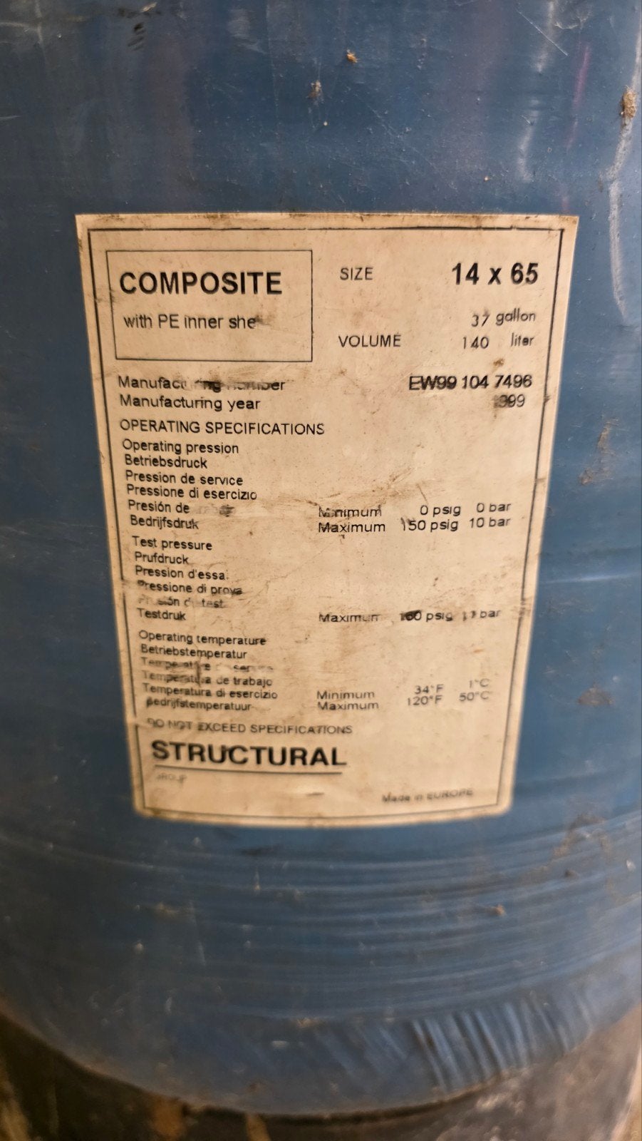 Fleck 9000 waterontharder 9m3/24u, Ophalen, Gebruikt, Waterontharder met zout