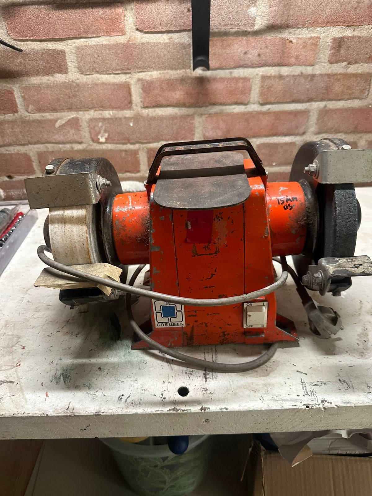 Slijpmachine, Doe-het-zelf en Verbouw, Ophalen of Verzenden, Gebruikt, Minder dan 700 watt, Werkbankslijpmachine