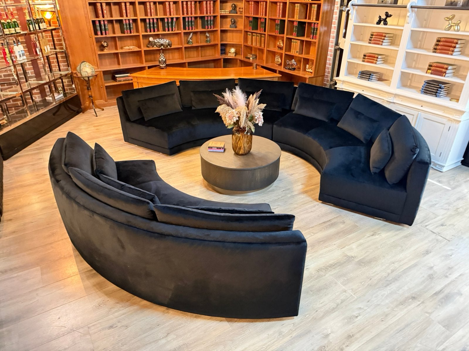 Passe Partout Pommeline Banana– Ronde zwarte grote Bank, Overige maten, Chesterfield jinkie, Info@chesterfieldjunkie.nl, Ophalen of Verzenden