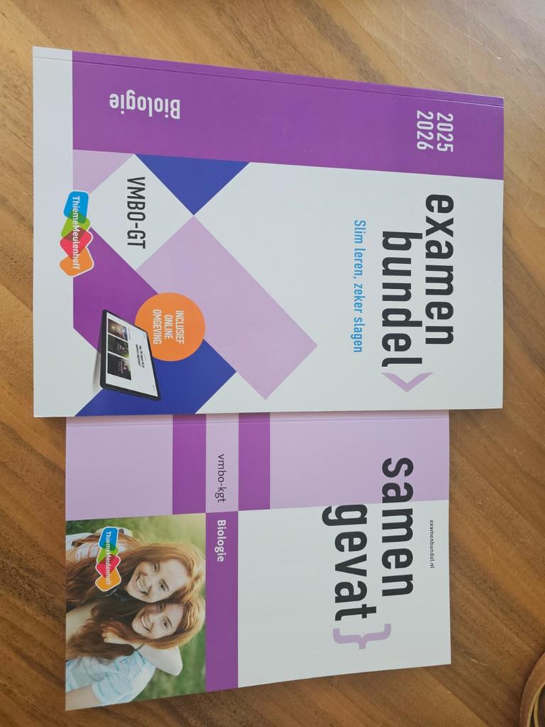 Examenbundel & Samengevat Biologie VMBO-GT/KGT 2025/2026, Boeken, Ophalen of Verzenden, Zo goed als nieuw, VMBO, Biologie