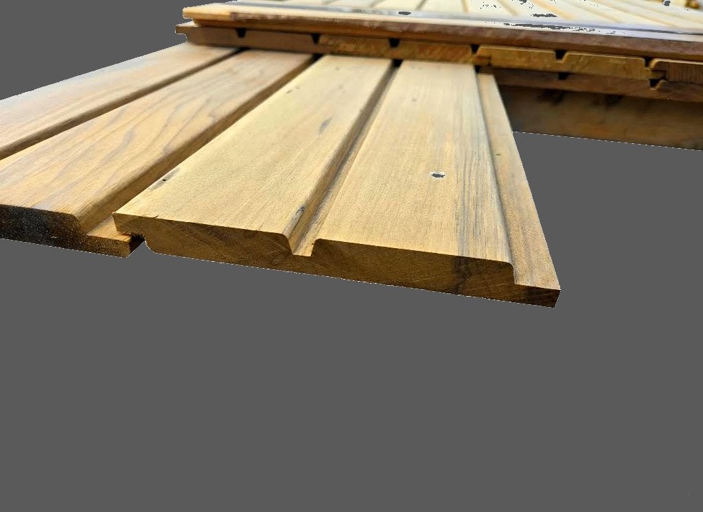 3.96 m2 Dubbel Rhombus profiel - nr: HP56, Tuin en Terras, Ophalen, Planken, Nieuw, Hardhout