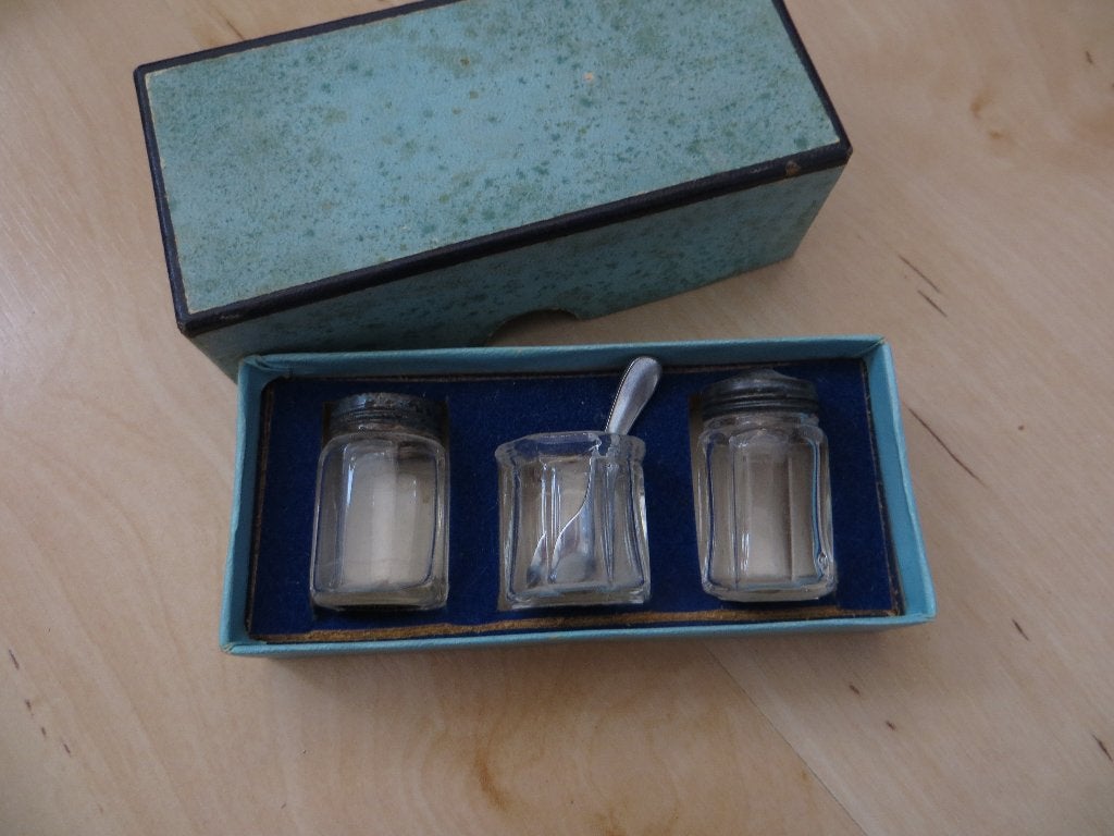 peper en zout /glas/vintage/zilver/mosterd/brocante/Engeland, Antiek en Kunst, Ophalen of Verzenden