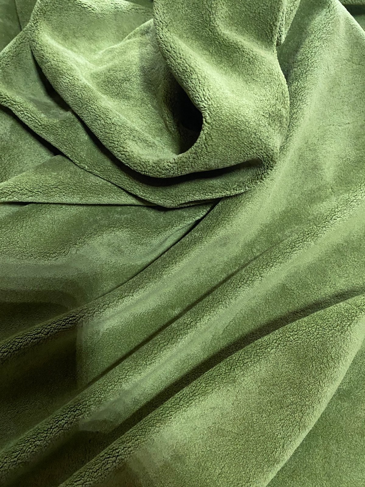 Meubelstof Teddy appelgroen, Hobby en Vrije tijd, Stoffen en Lappen, Ophalen of Verzenden, Nieuw, Groen, Polyester