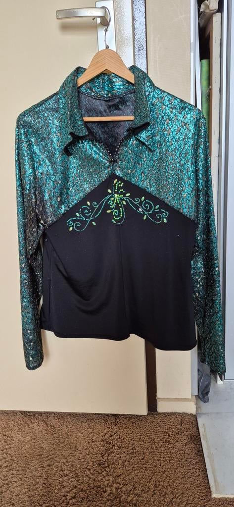 Western bling showblouse., Dieren en Toebehoren, Paardrijkleding, Schoeisel, Western, Ophalen of Verzenden