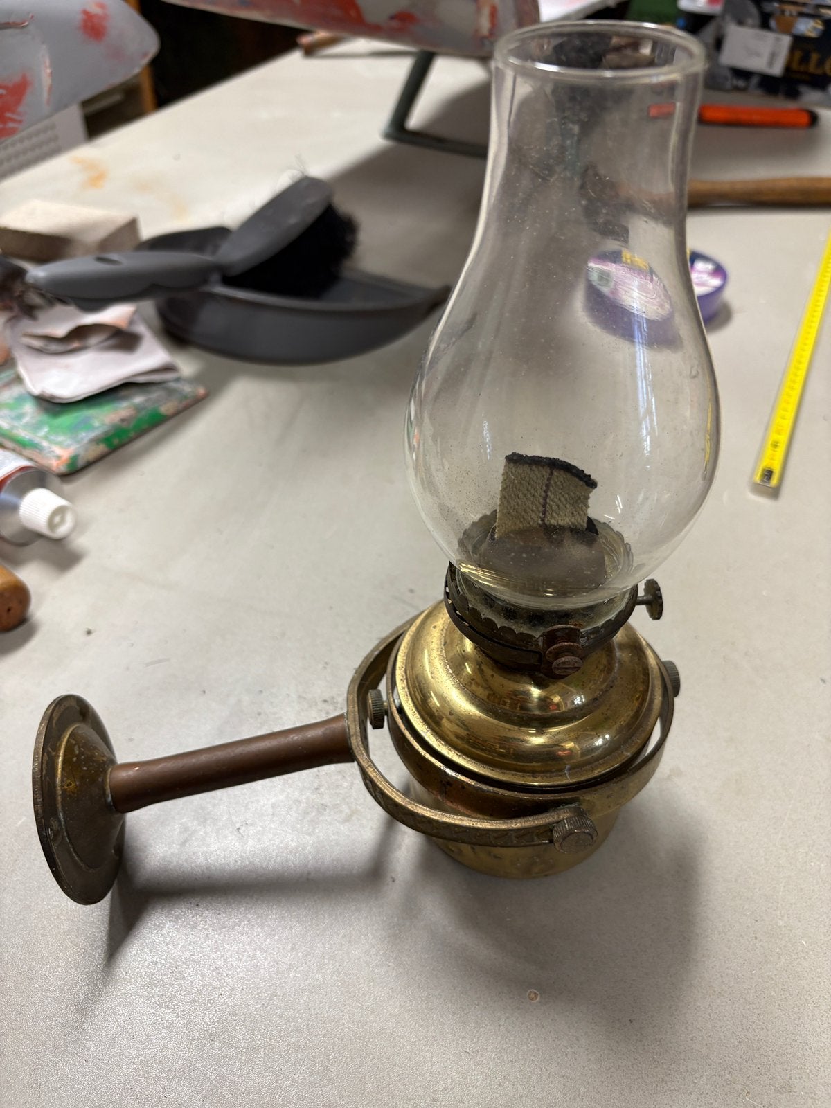 Boot wandlampje olielamp, Antiek en Kunst, Antiek | Lampen, Ophalen of Verzenden
