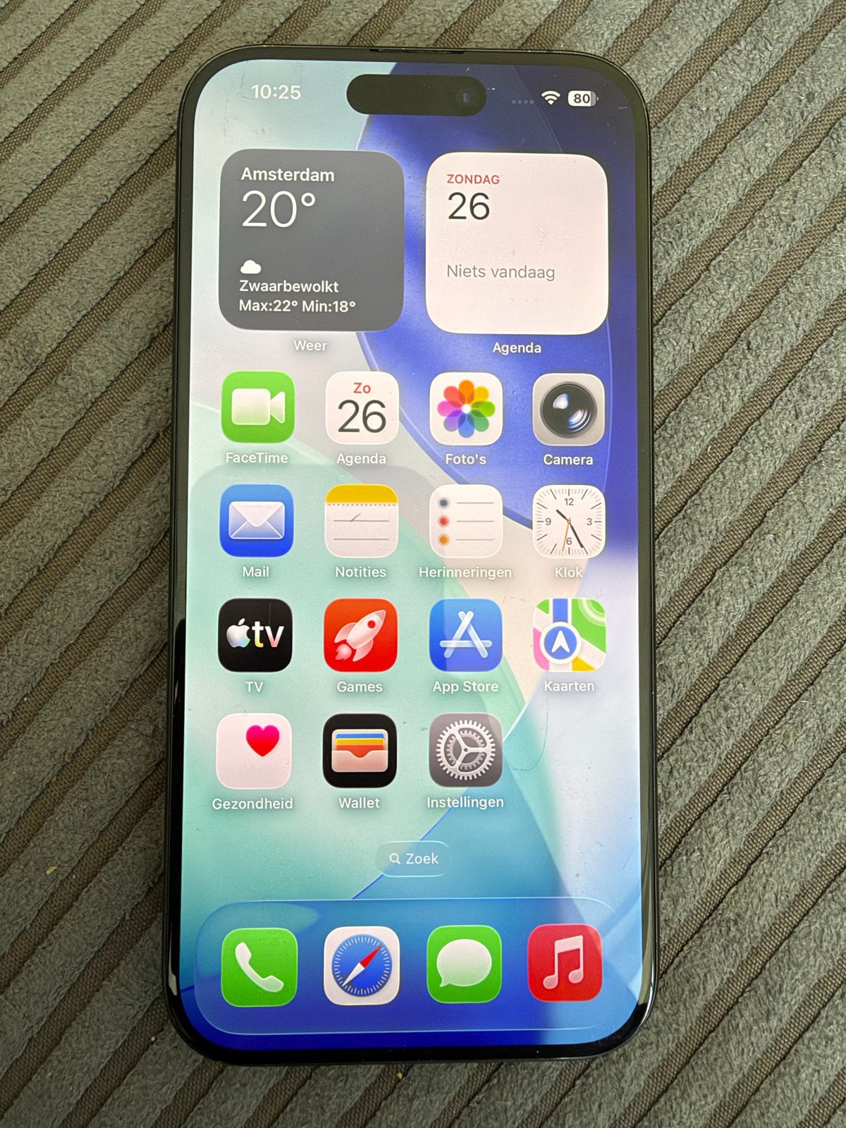 Apple iPhone 15 Pro 128GB Zwart Gebruikt, Telecommunicatie, Mobiele telefoons | Apple iPhone, Verzenden, Zwart, 87 %, Zonder simlock