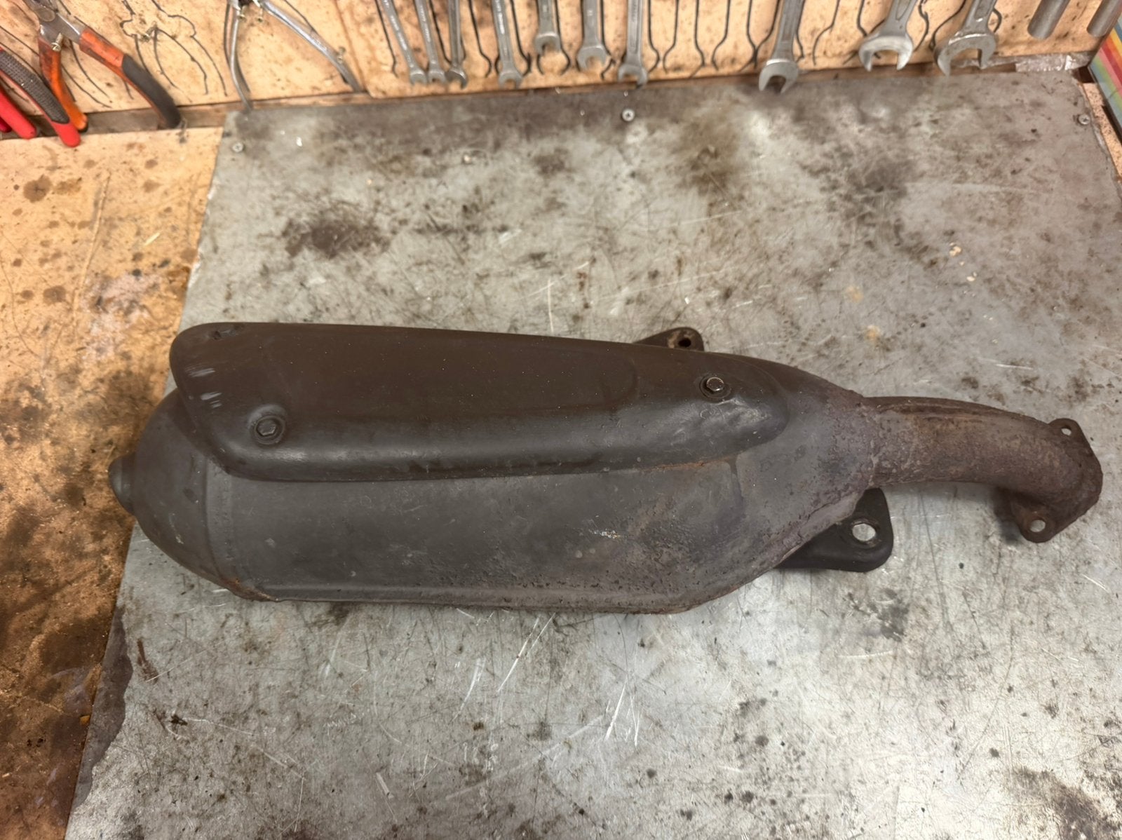 Piaggio skr uitlaat 125cc 180cc, Ophalen of Verzenden, Zo goed als nieuw, Uitlaat