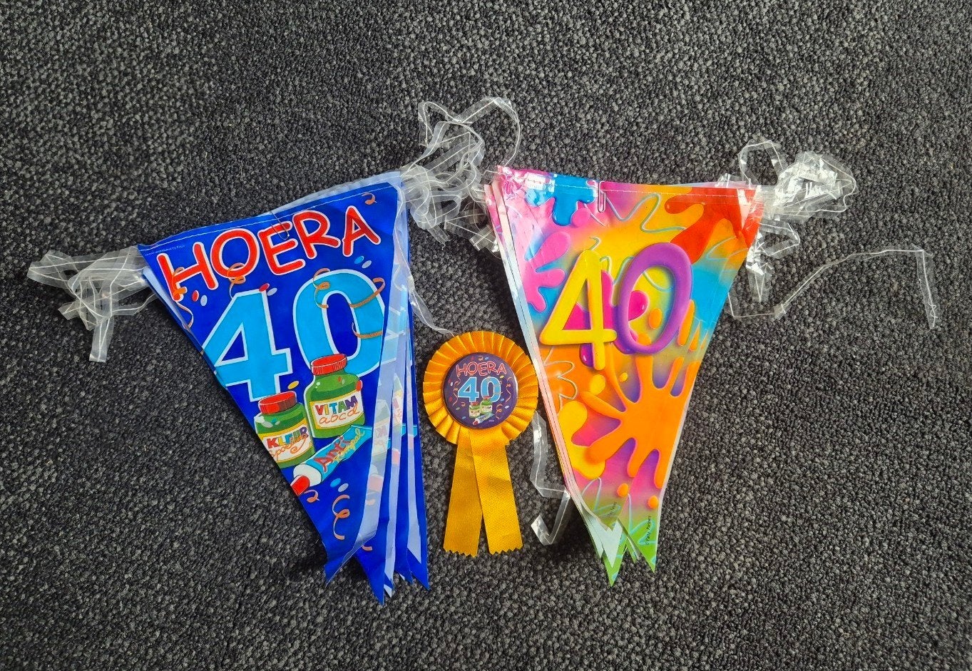 Feestartikelen 40 jaar, Ophalen of Verzenden, Gebruikt, Versiering, Verjaardag
