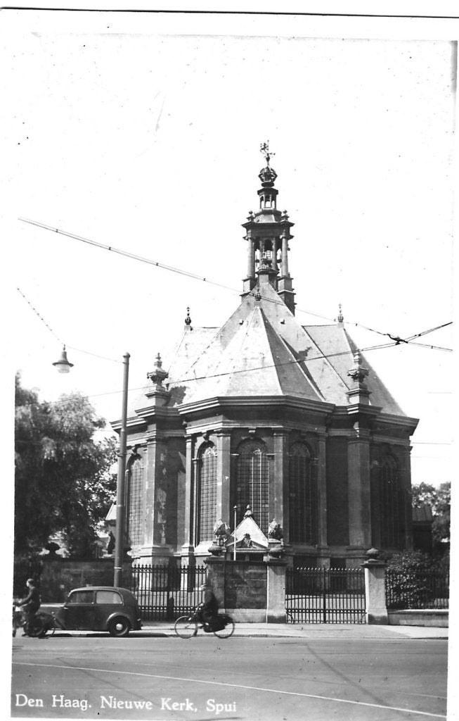 Den Haag Nieuwe Kerk Spui - auto Standard, Verzenden, 1940 tot 1960, Ongelopen, Zuid-Holland