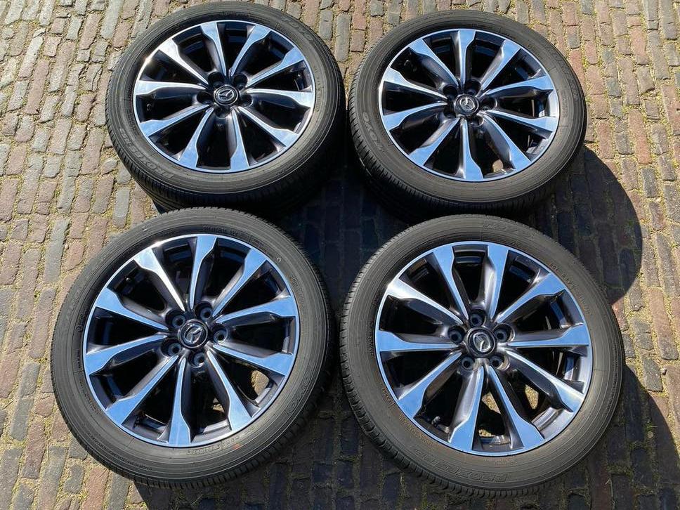 18” Mazda CX3 velgen + TPMS + 215/50 R18 banden (6-7 mm), 18 inch, 215 mm, Banden en Velgen, Ophalen of Verzenden