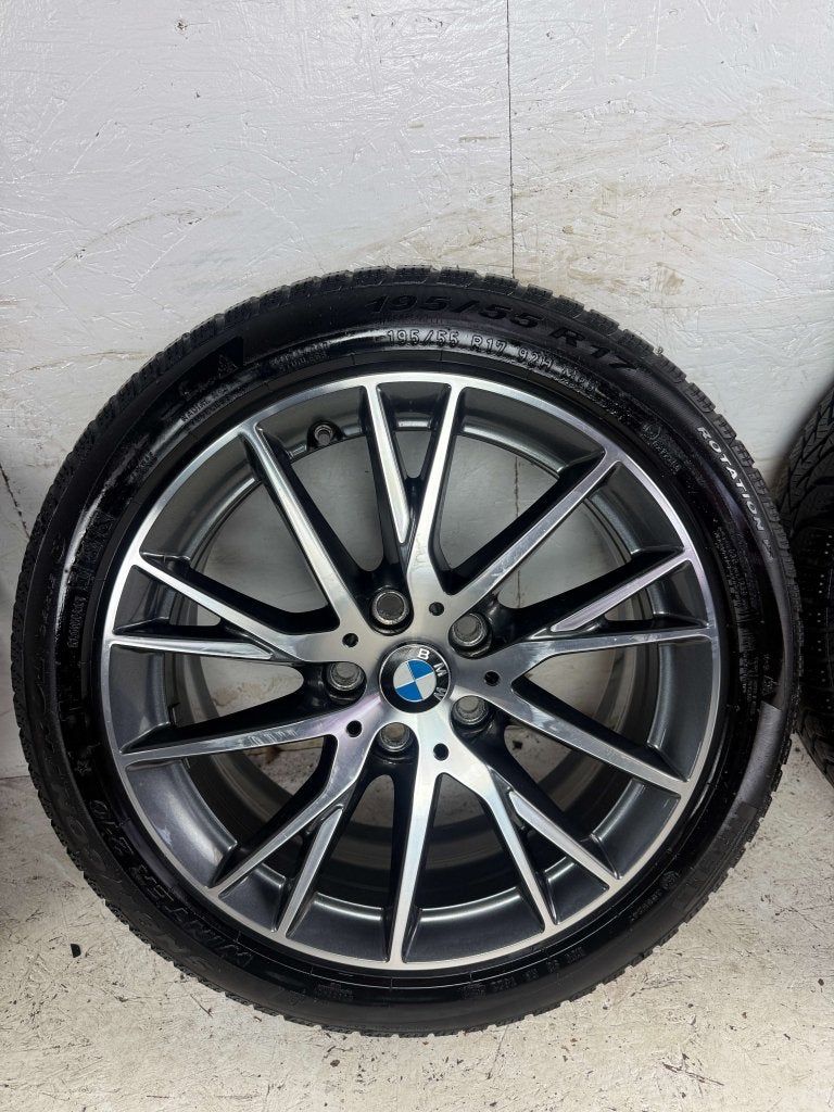 6. Originele BMW 1 2-Serie velgen 17" 5x112 Style 489 winter, Niet ingevuld, Gebruikt, Banden en Velgen, Niet ingevuld