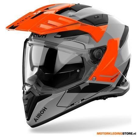Airoh Bandit Tune Integraalhelm, Grijs-Oranje, Motoren, Ophalen of Verzenden, Nieuw met kaartje