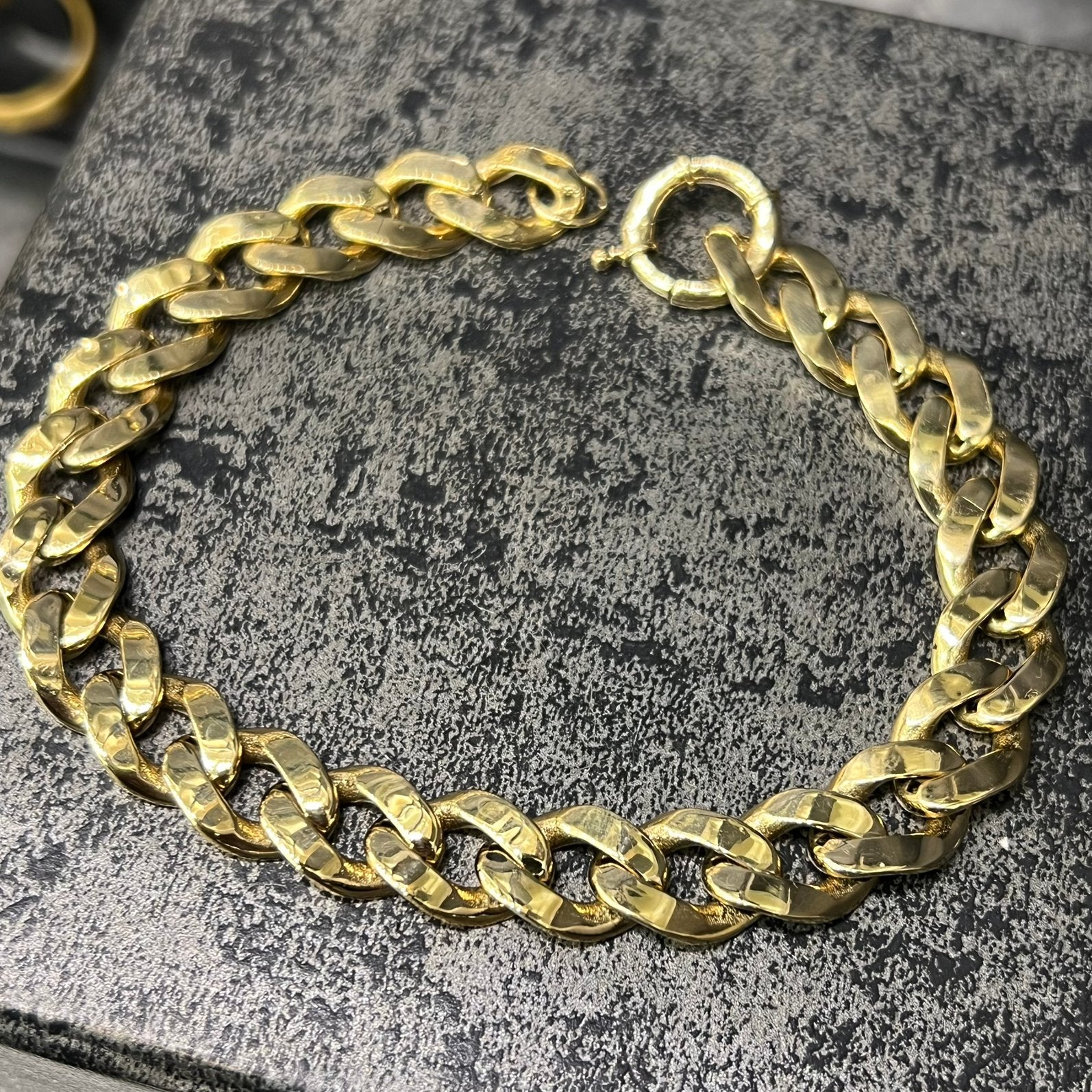18 karaat gouden armband gourmet schakel, Ophalen of Verzenden, Zo goed als nieuw, Goud