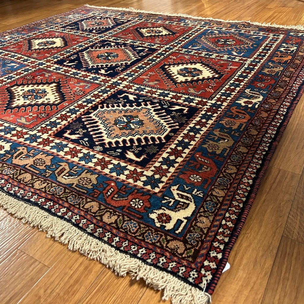 perzisch tapijt yalameh – 153 x 152 cm – Gratis bezorgd