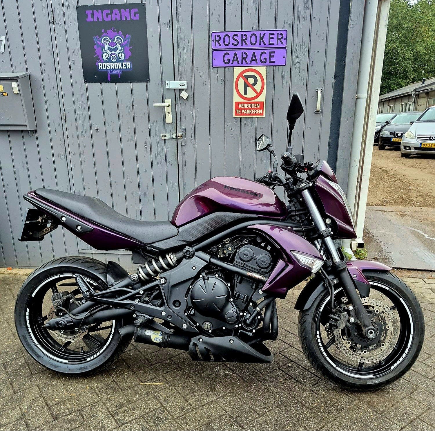 KAWASAKI ER6N Magic Purple 35kw A2 😈, 2 cilinders, Bedrijf, Minimaal motorrijbewijs A2, ABS