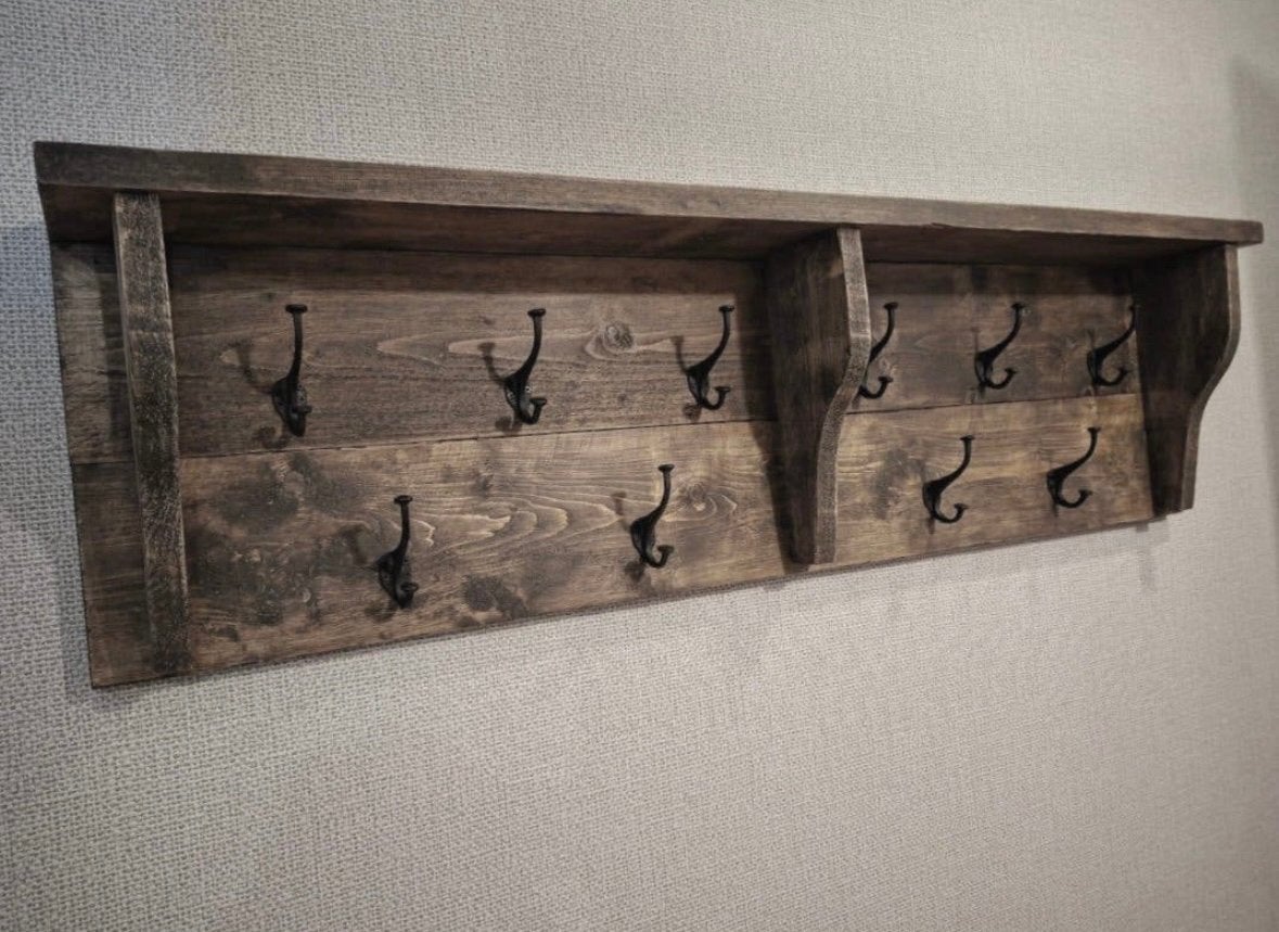 ~Stoer Sober Landelijk Houten Wandrek/Kapstok/Regaal~, Ophalen of Verzenden, Nieuw