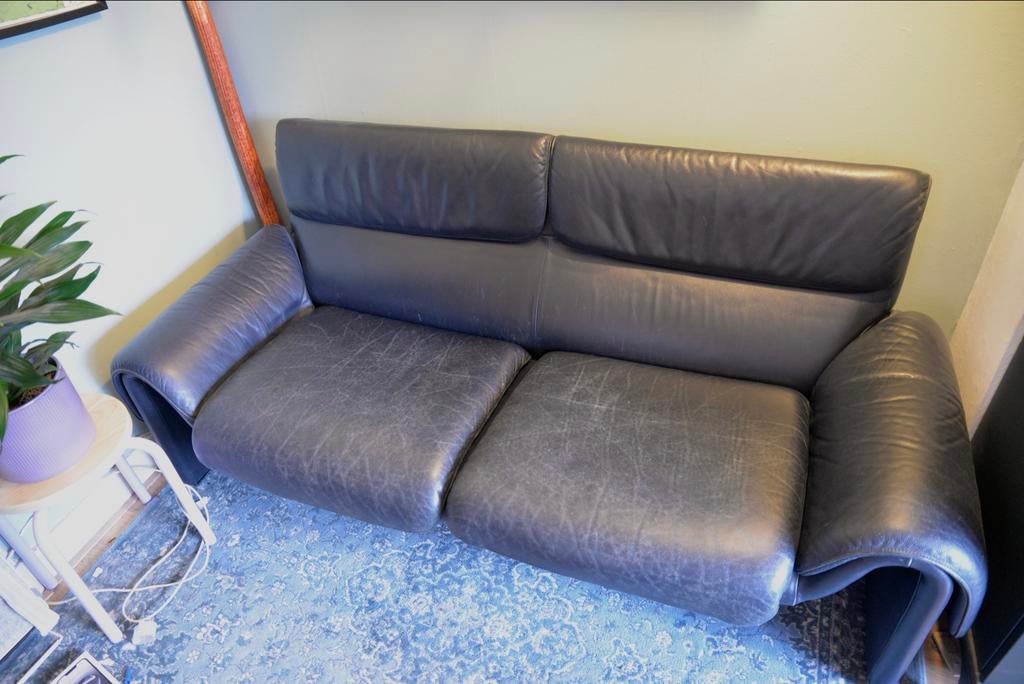 De sede 2011 tweezits bank - blauw, Ophalen, 150 tot 200 cm, Tweepersoons, Zo goed als nieuw