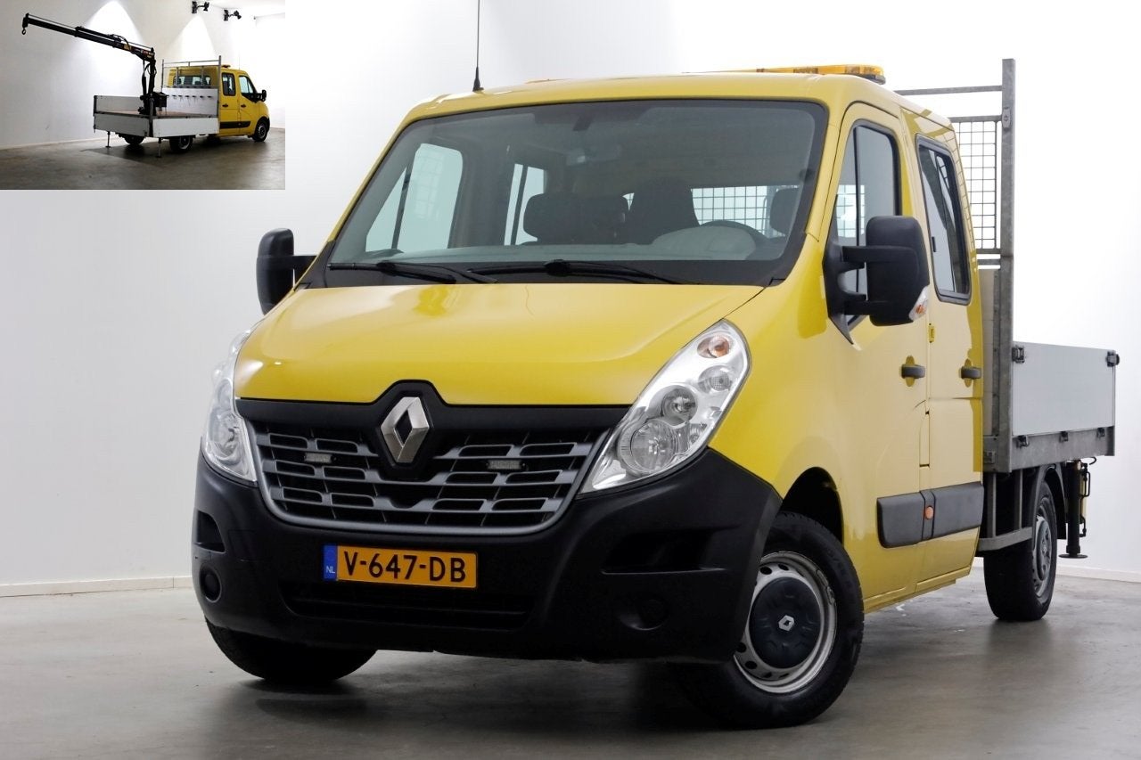 Renault Master T35 2.3 dCi 130pk E6 L2H1 D.C. Open Laadbak +, 2590 kg, Achterwielaandrijving, Gebruikt, Euro 6