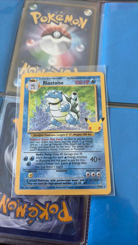 Blastoise Pokemon kaart, Verzenden, Zo goed als nieuw