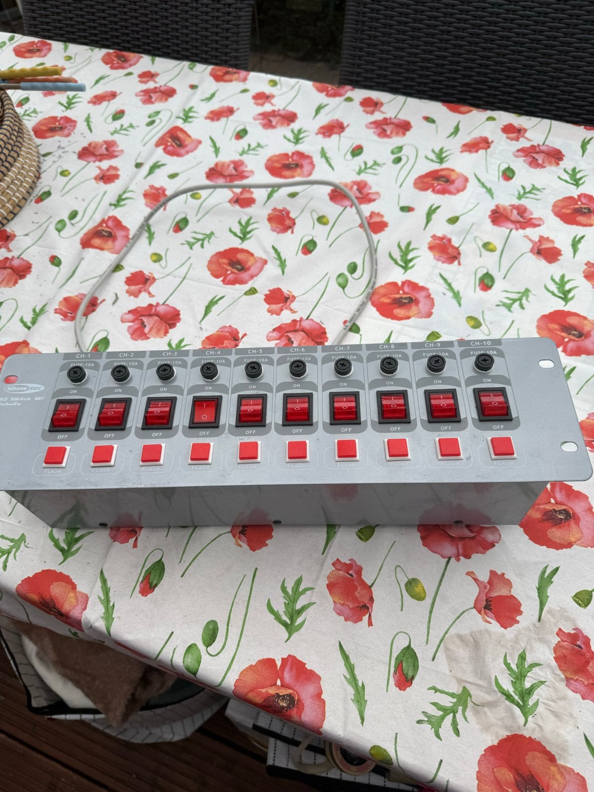 Showtec DJ Switch 10F Schuko - 10-kanaals schakelpaneel, Ophalen of Verzenden, Gebruikt, Overige typen