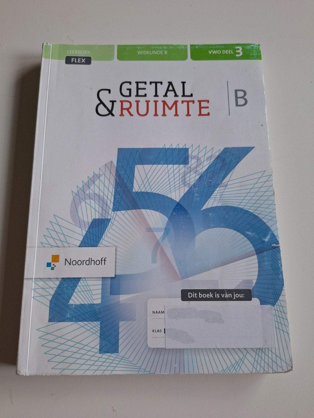 Getal & Ruimte VWO deel 3 Wiskunde B - Noordhoff, VWO, Noordhoff, Ophalen of Verzenden, Zo goed als nieuw