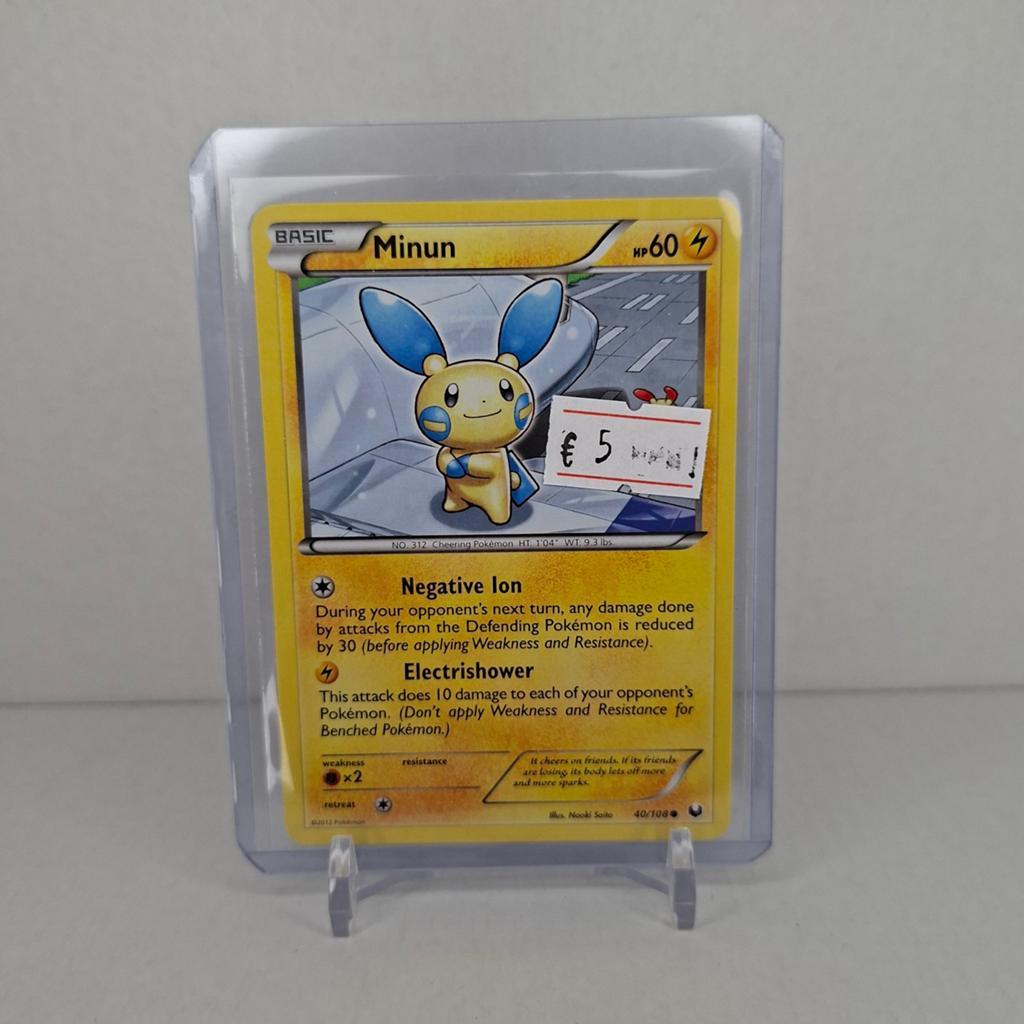Minun Pokémon Kaart - Basic HP60, Ophalen, Zo goed als nieuw, Losse kaart