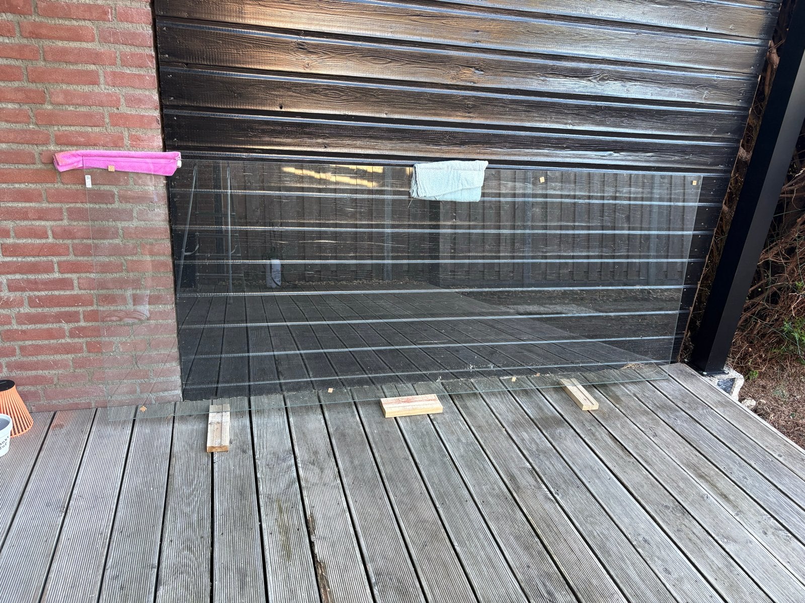 Gehard en gelaagd glas 98x250 cm, Ophalen, 80 tot 120 cm, Nieuw, 160 cm of meer