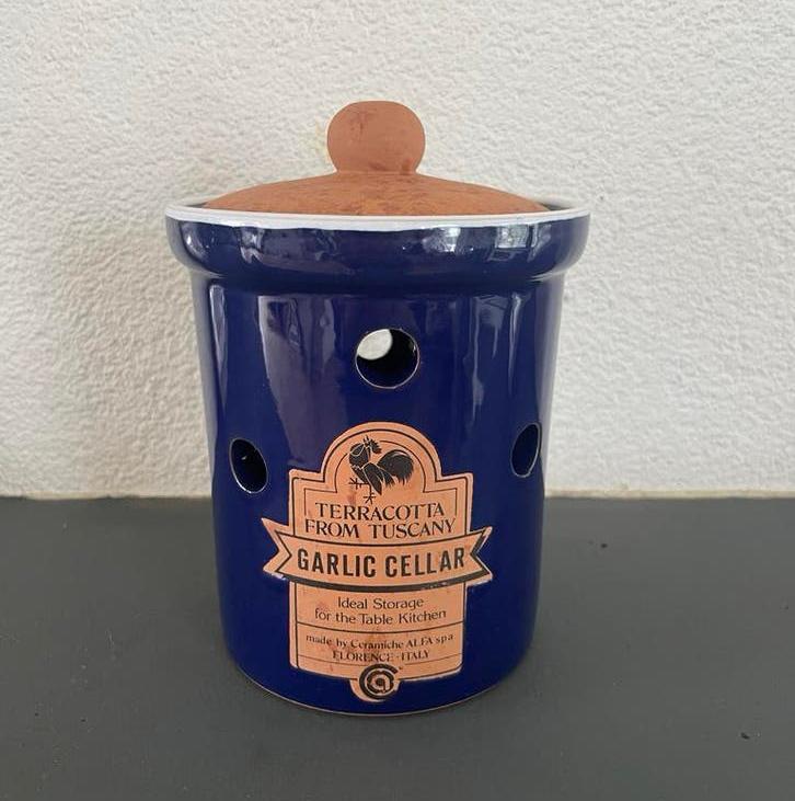 Knoflookpot Terracotta Toscane, Ophalen of Verzenden, Gebruikt, Overige materialen, Pot, Bus of Blik