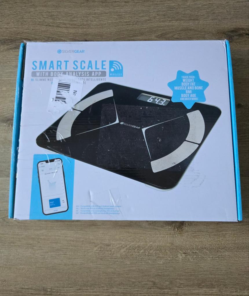 Silvergear Smart Scale met Lichaamsanalyse App, Ophalen of Verzenden, Gebruikt, Overige typen