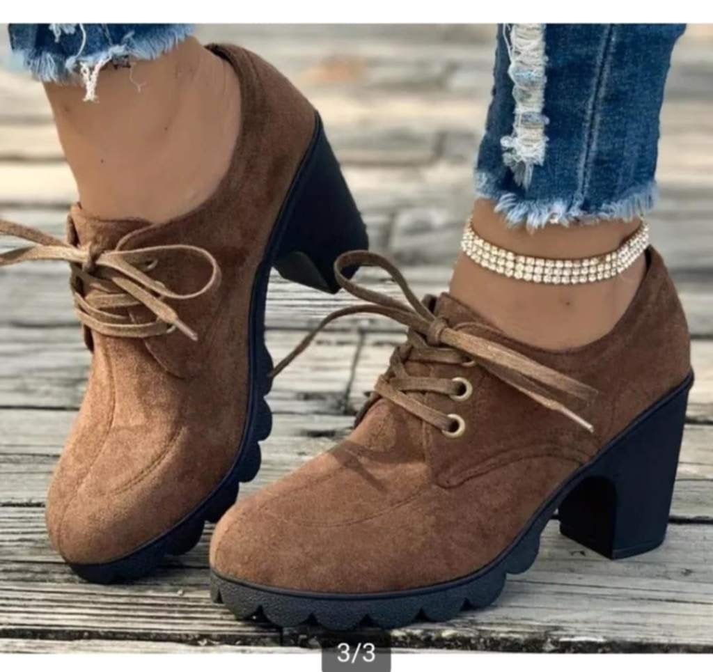 Schoenen blokhak lente mt 39, Ophalen, Bruin, Schoenen met hoge hakken, Onbekend