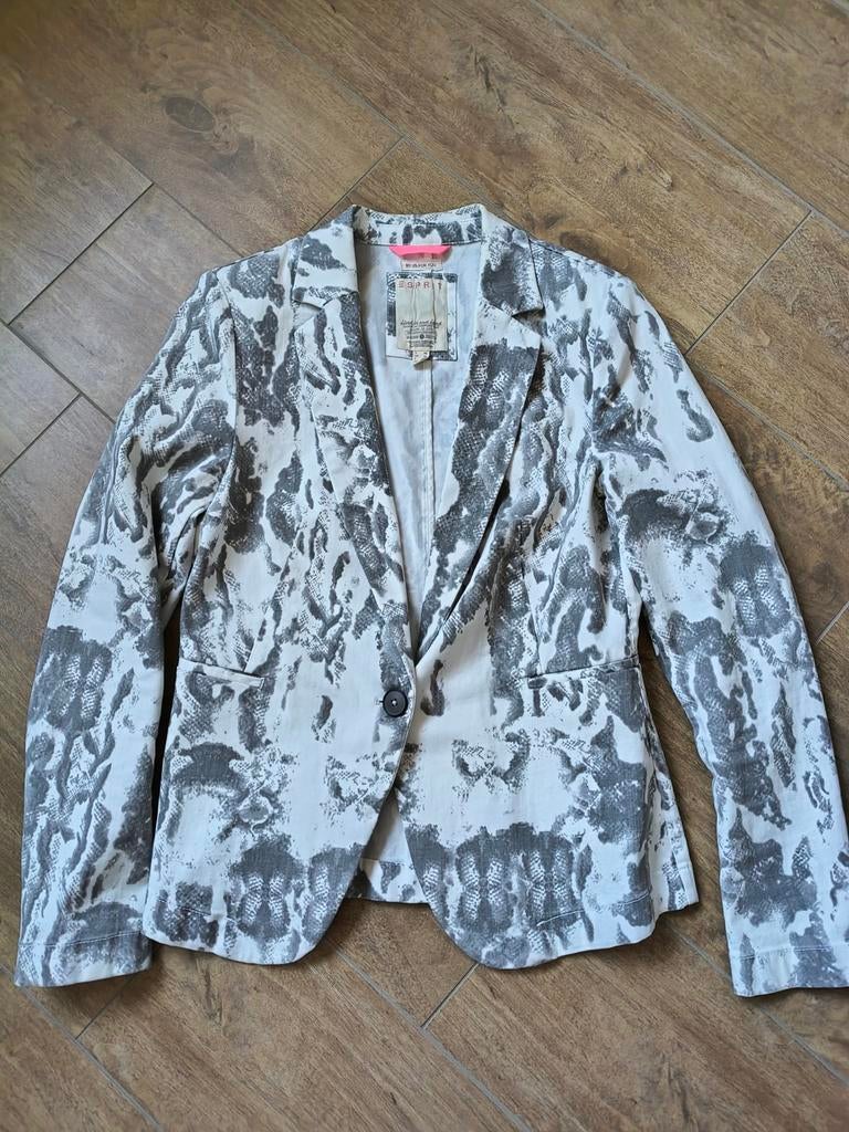 Jasje, wit/grijs, Esprit, maat 40, Esprit, Ophalen of Verzenden, Zo goed als nieuw, Maat 38/40 (M)