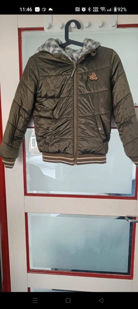 WE reversible winterjas 146/152, Kinderen en Baby's, Kinderkleding | Maat 146, Gebruikt, WE, Meisje, Ophalen of Verzenden