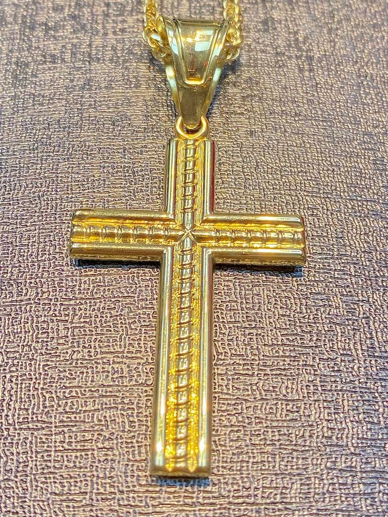 14k Gouden Kruis, Verstelbaar, Nieuw, Ophalen of Verzenden, Goud