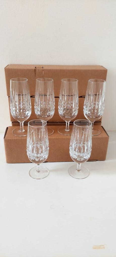 6 Vintage Kristallen glazen  Nachtmann Schott Zwiesel, Glas of Glazen, Eu, Eu, Ophalen of Verzenden
