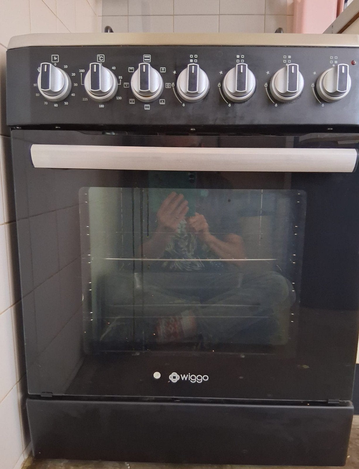 Wiggo Vrijstaand Gasfornuis met Oven - Zo goed als nieuw, Witgoed en Apparatuur, Fornuizen, Ophalen, 4 kookzones, Zo goed als nieuw