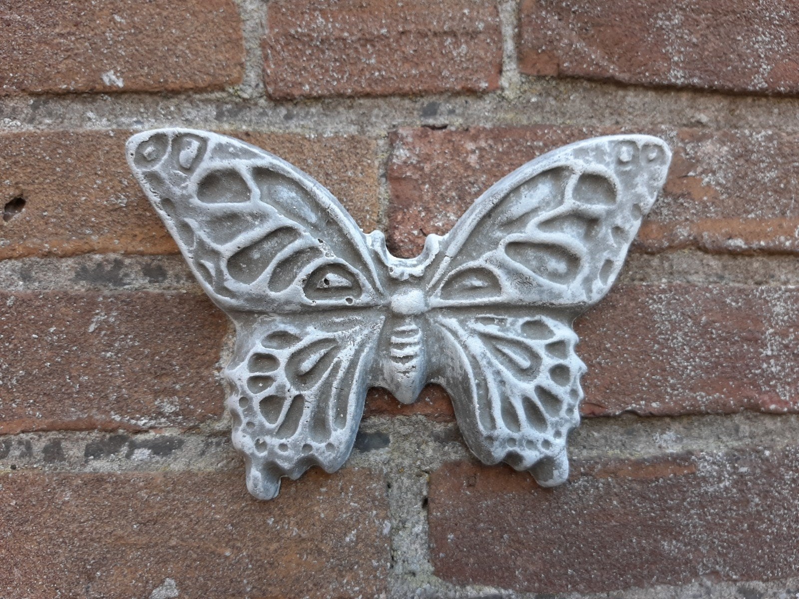 Vlinder wanddecoratie betonnen beeld tuinbeeld beton, Ophalen of Verzenden