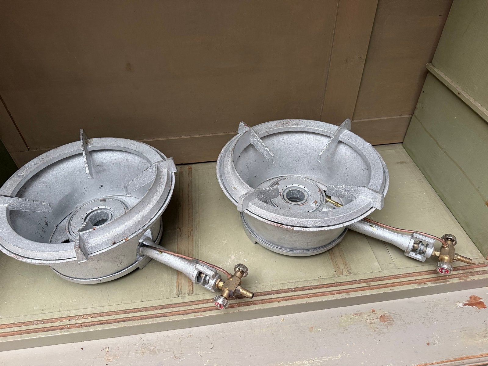 Set van 2 gasbranders voor buitenkeuken of wok, Ophalen, Gebruikt, 3 kookzones of minder, Gas