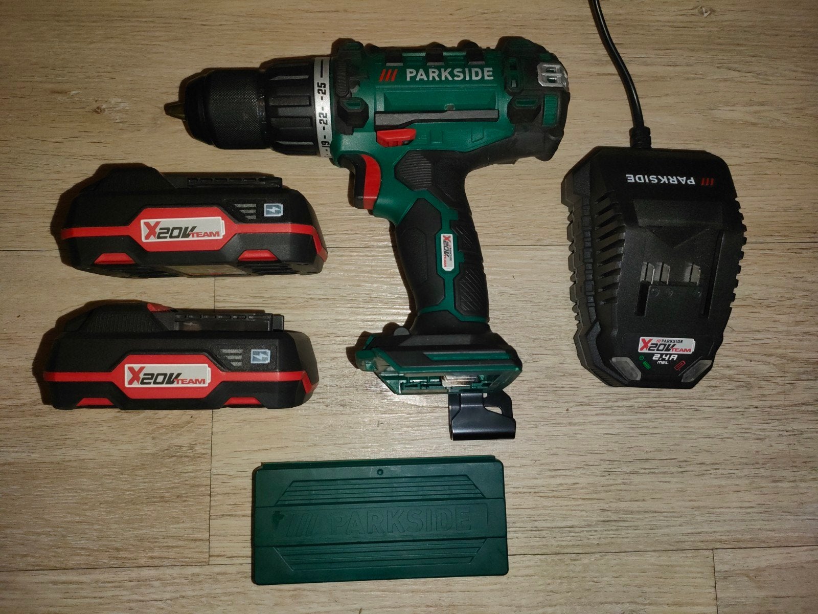 Parkside Accuboormachine X 20V Team met 2 accu's en lader, Doe-het-zelf en Verbouw, Ophalen, Variabele snelheid, Boor- en Schroefmachine