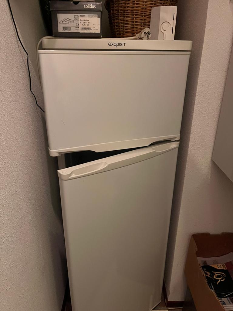 Koel vriescombinatie van met Exquisit, Witgoed en Apparatuur, Koelkasten en IJskasten, Ophalen, 150 tot 200 liter, Gebruikt, Met aparte vriezer